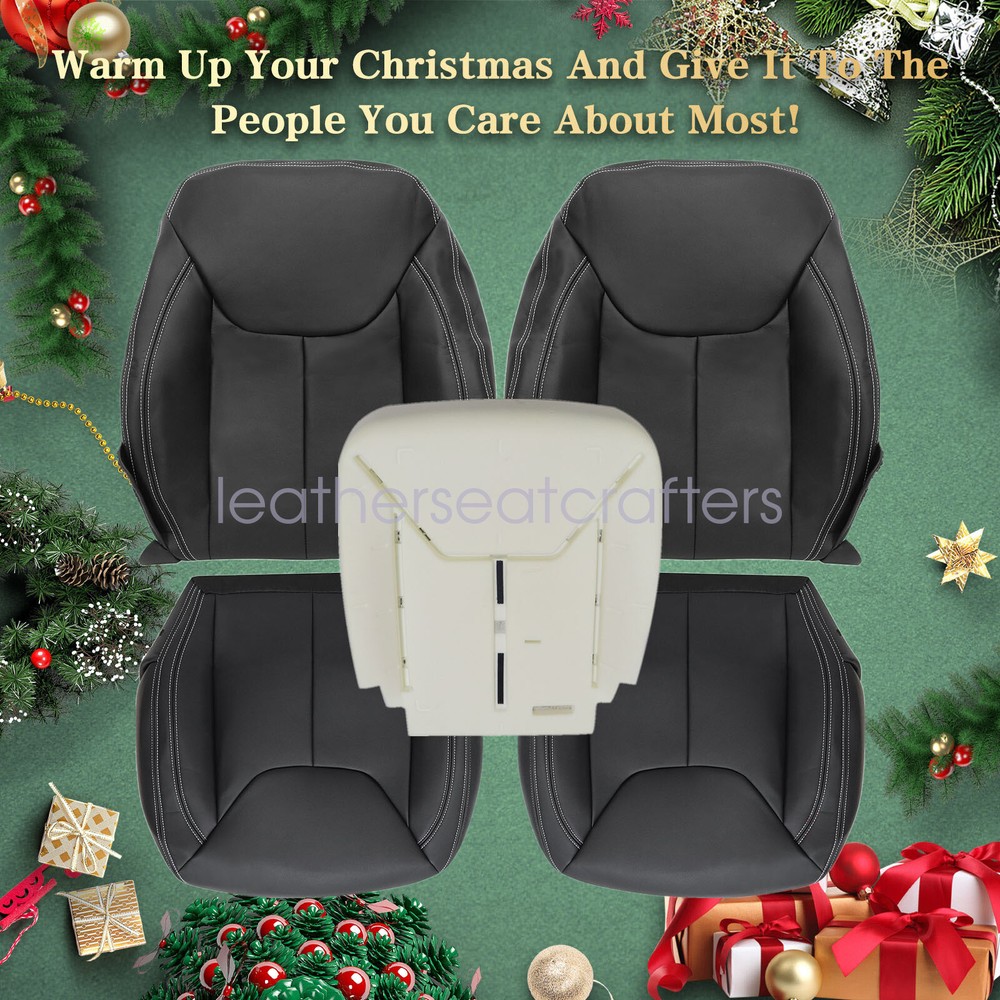 5 PCS For 2013-17 Jeep Wrangler Rubicon Front Seat Cover & Driver Foam Cushion