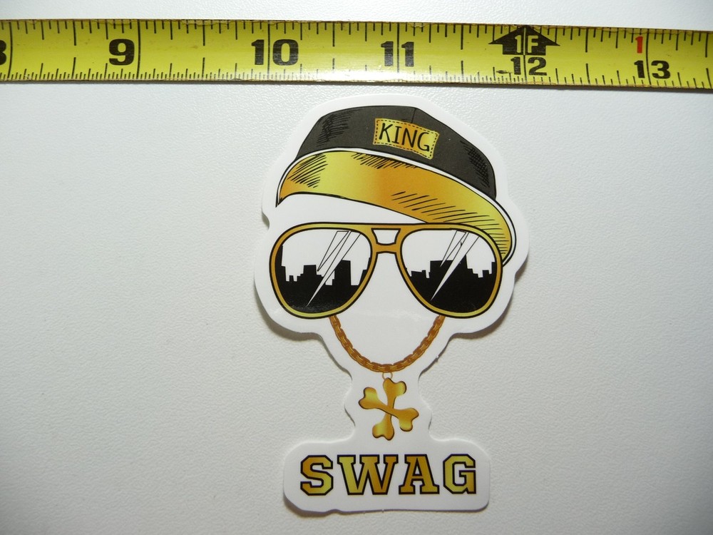 KING BASEBALL CAP SWAG DECAL STICKER HIP HOP RAP MUSIC STYLE STREET