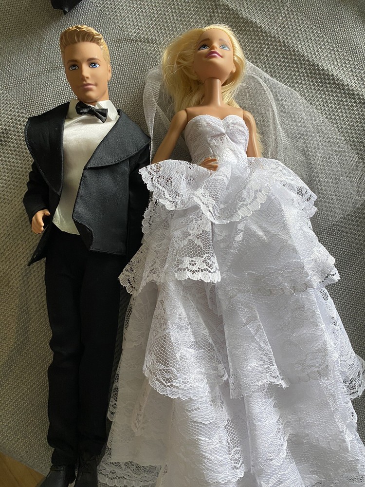 Barbie and Ken In Wedding Attire About To Be Married.  Great For Wedding Season
