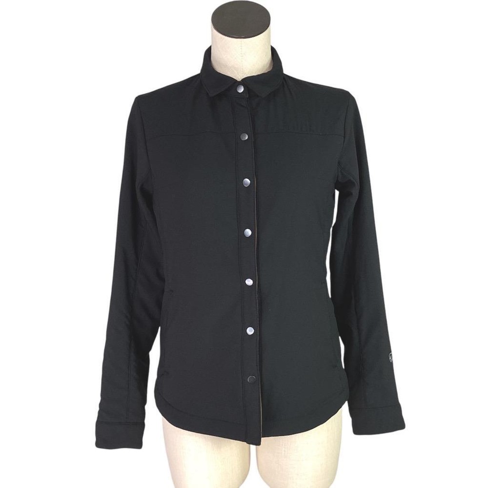 Kuhl Aurora Shirtjak Women XS Black Snap Up Lined Long Sleeves Shirt Jacket