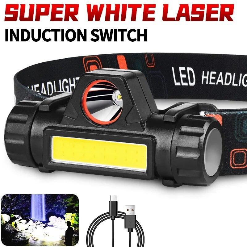Outdoor Headlights with Long Battery Life and Strong Light LED Night Fishing