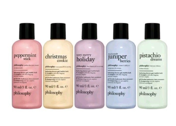 New Philosophy 5 Pc (3floz/90ml) Shower Gel Wishlist Gift Set Pistachio Holiday