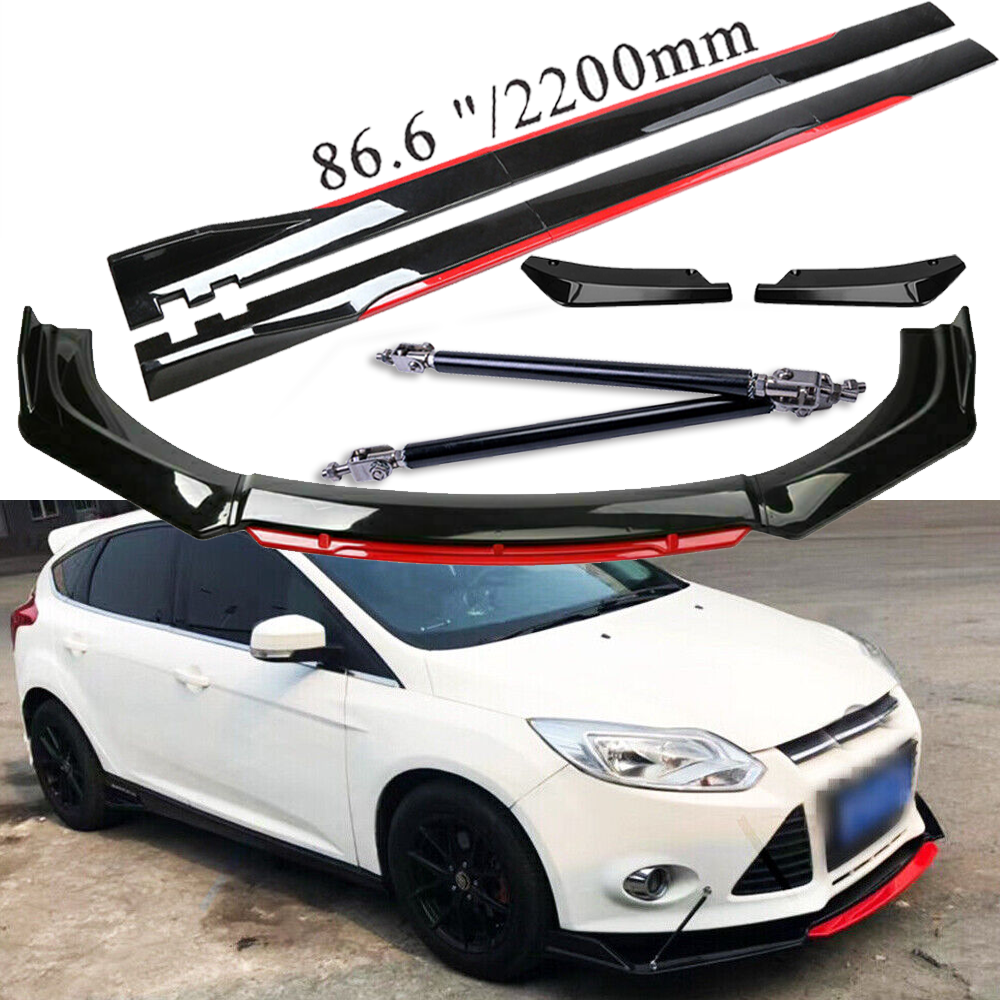 For Ford Focus RS SE ST Front Bumper Lip Spoiler Splitter Side Skirt Body