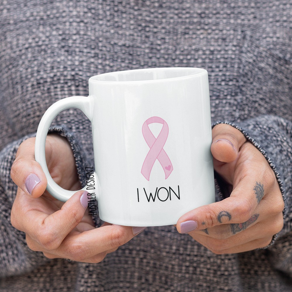 I Won Mug Custom Cancer Mug Cancer Survivor Gift Custom Cancer Gift Breast