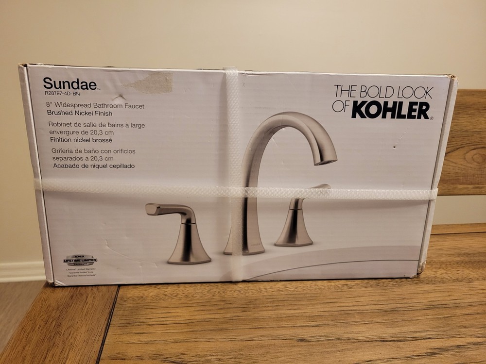 Kohler Sundae Widespread 2-Handle Bathroom Faucet in Brushed Nickel K-R28797-4D
