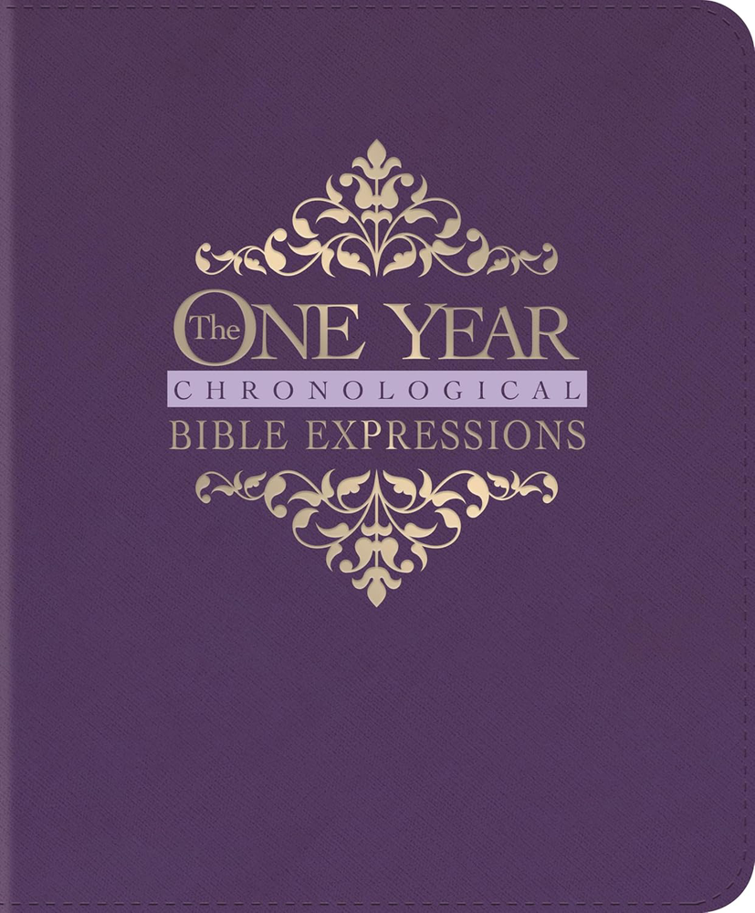 One Year Chronological Bible NLT LeatherLike Imperial Purple Edition  
