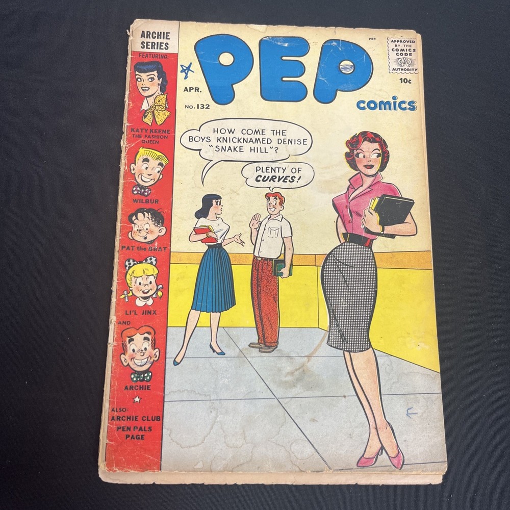 1959 Pep Comics #132 FAIR 1.0 complete Cover Detached