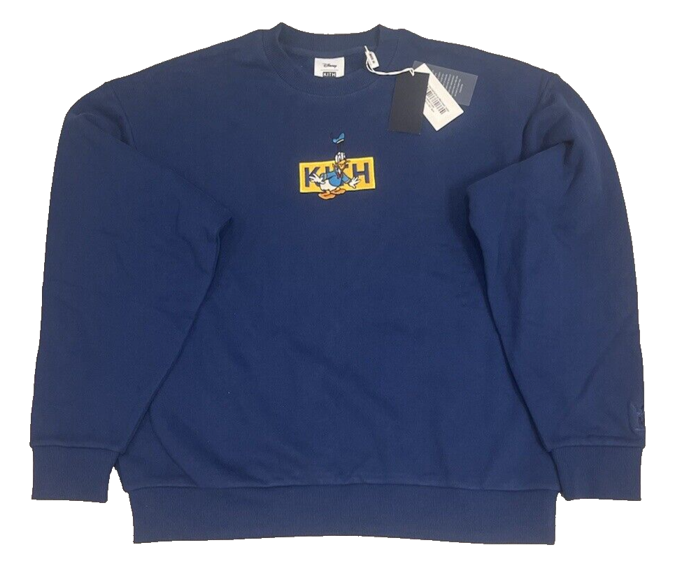Disney Kith Cyber Monday Donald Duck Classic Logo William Crewneck Sweatshirt Medium-image