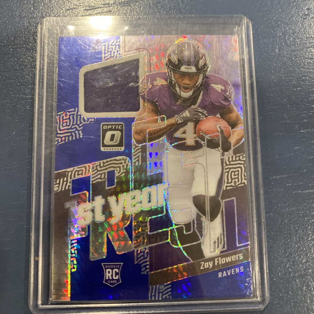 2023 Panini Donruss Optic - 1st Year Fresh Blue Hyper Prizm #FYF-ZF Zay Flowers