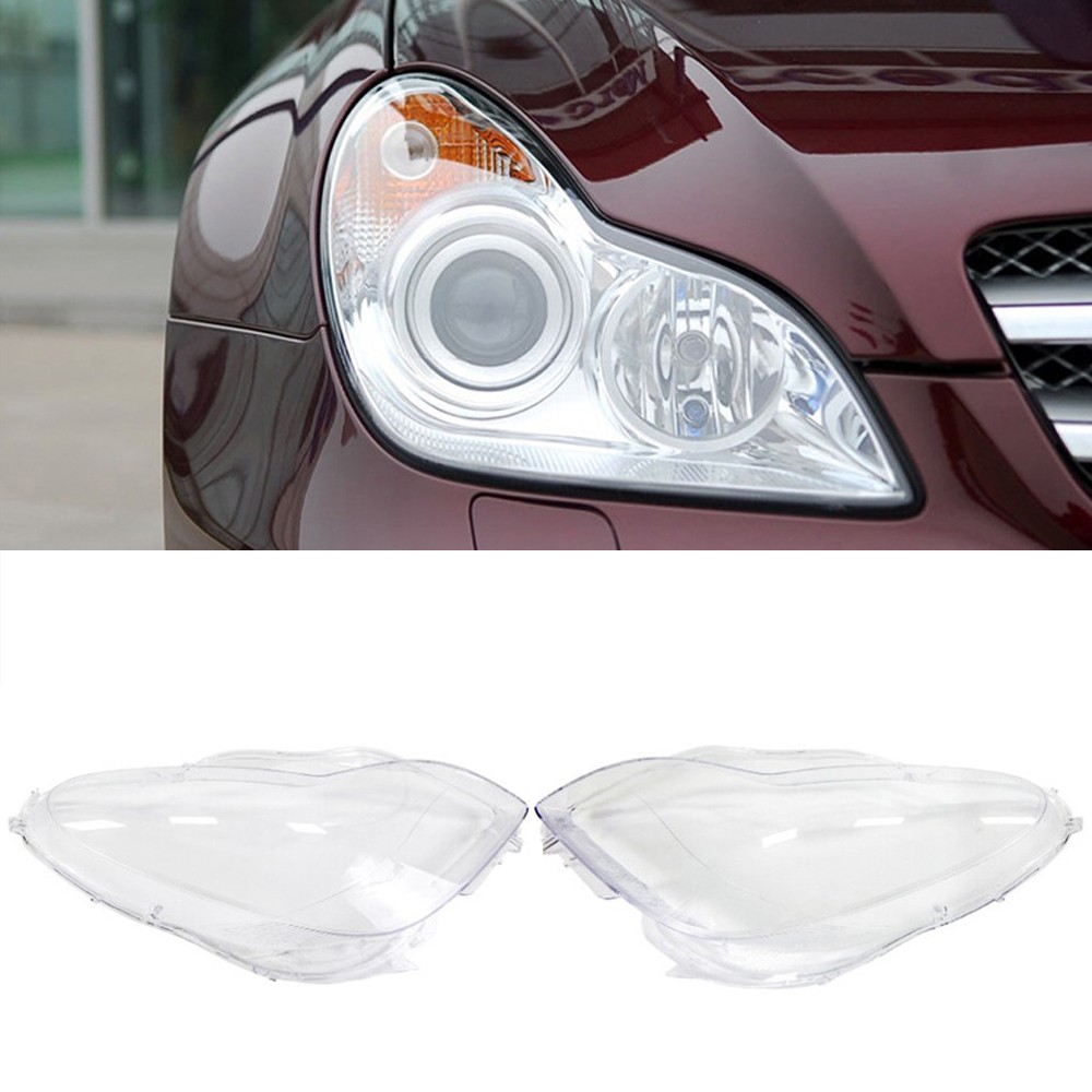 For 2006-2011 Mercedes Benz W219 CLS350 CLS500 CLS550 2Pcs Headlight Lens Cover