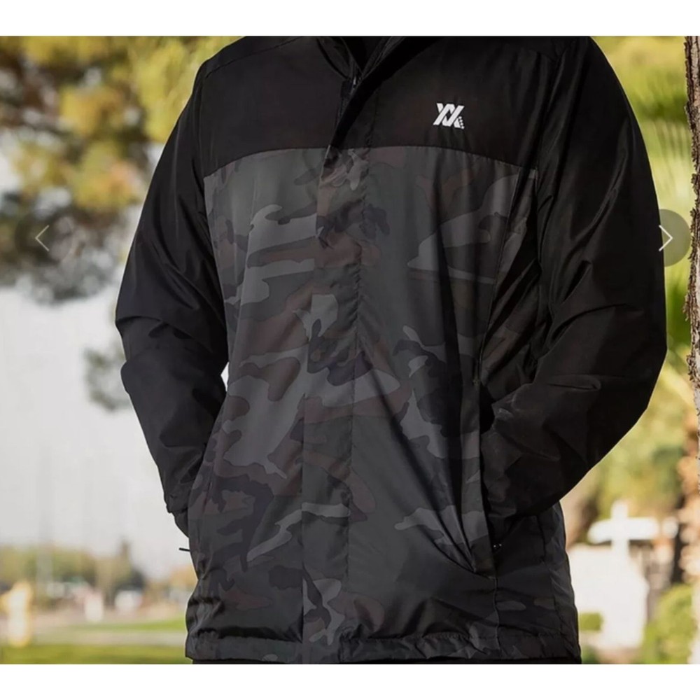 DIXXON Mens Black Camo Embroidered Tech Jacket Size L New with Tags