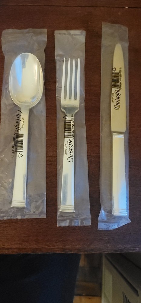 Christofle Commodore 3 pieces- Dinner Fork, Dinner Knife and Tab;e Spoon