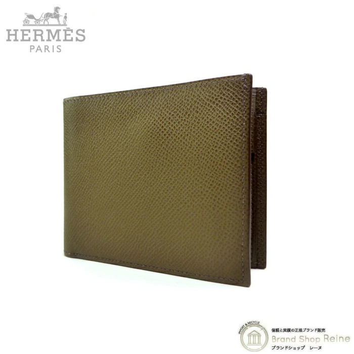 Epson Hermès MC2 Vaux J Engraved Brown Bifold Wallet Men's Used