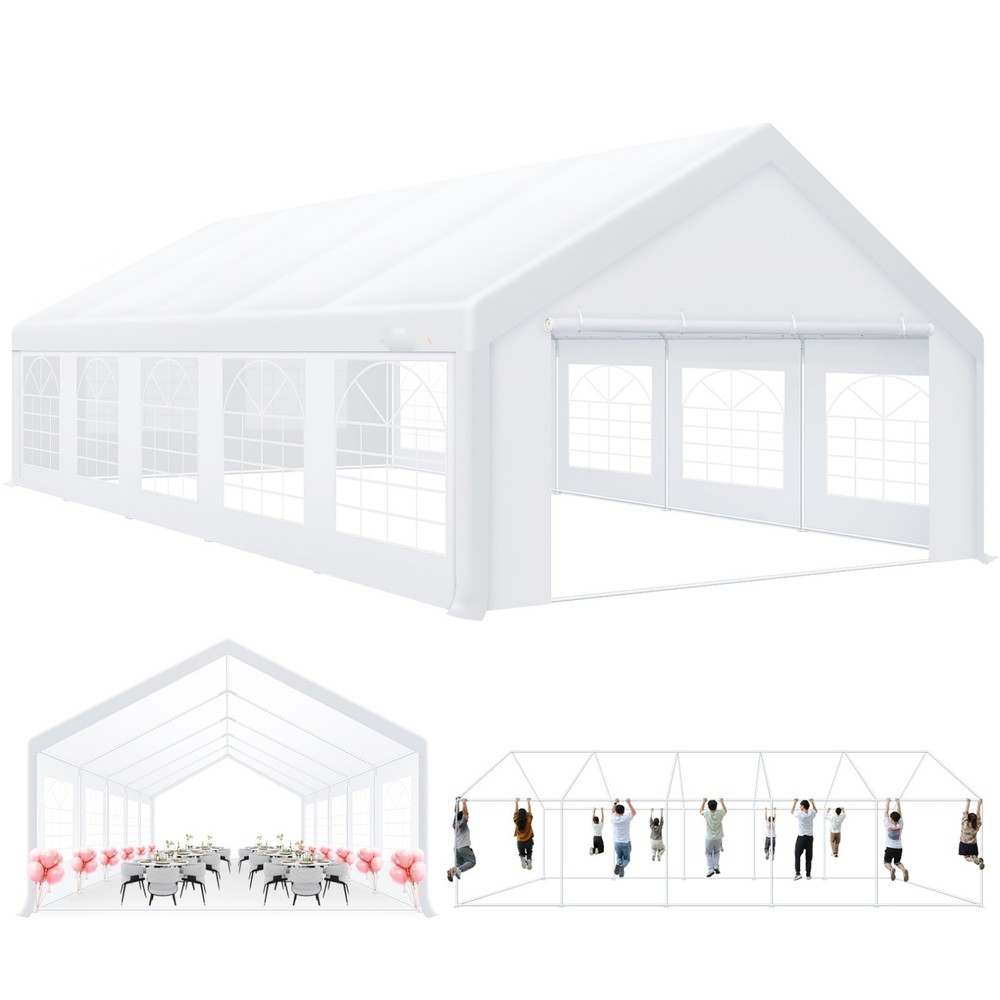 16x32 ft Heavy Duty Party Tent Outdoor Commercial Canopy Large Carport Tent NEW