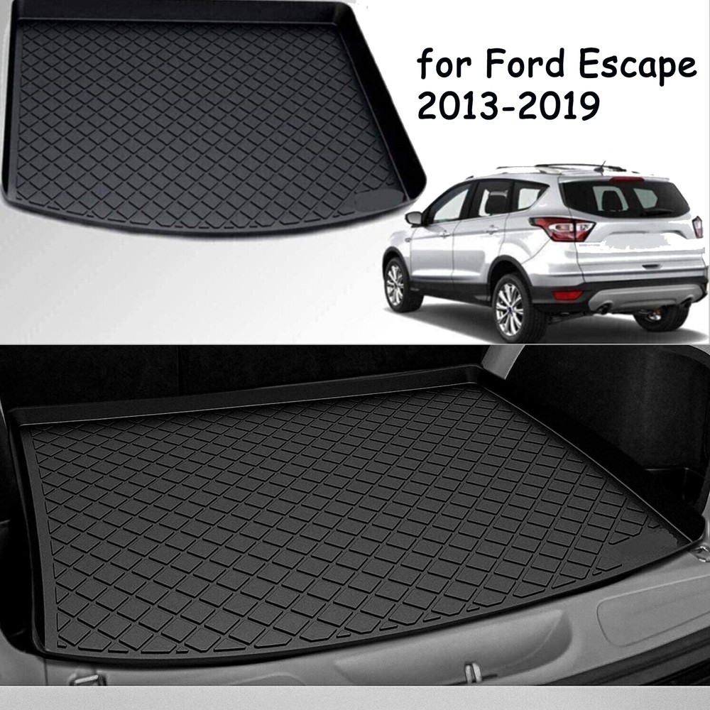 Black Rear Cargo Boot Liner Tray Floor Cover Mat for Ford Escape 2013-2019