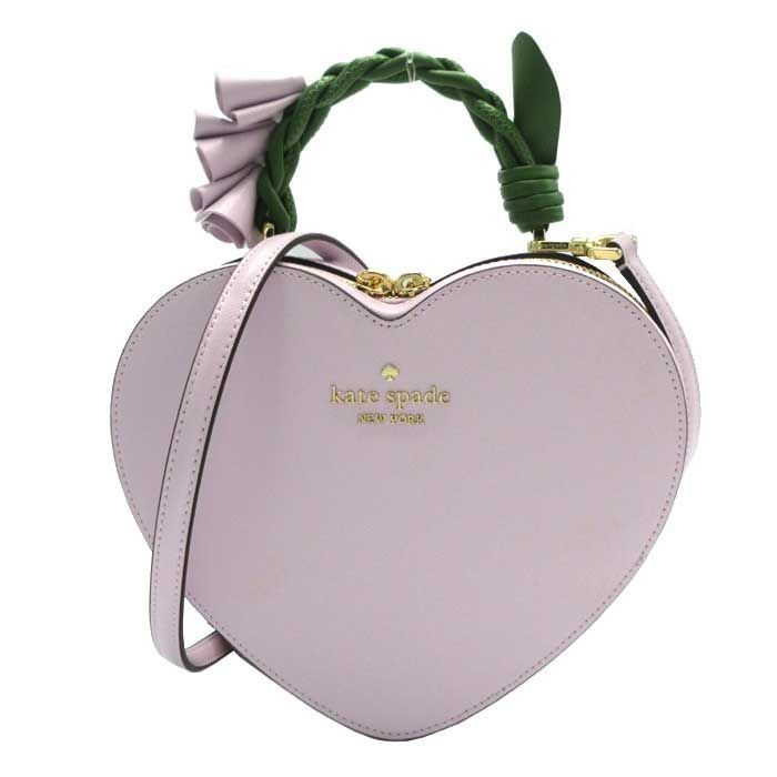 Kate Spade York Love Shack Heart Crossbody Bag Leather Pink Green 2WAY Authenti