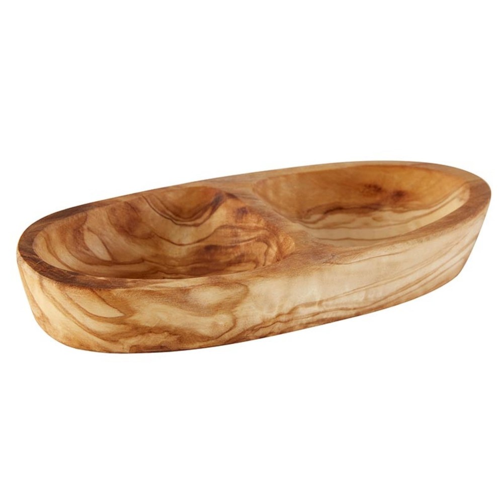 6 Inch Natural Olive Wood Serving Tray for Appetizers and Home Decor