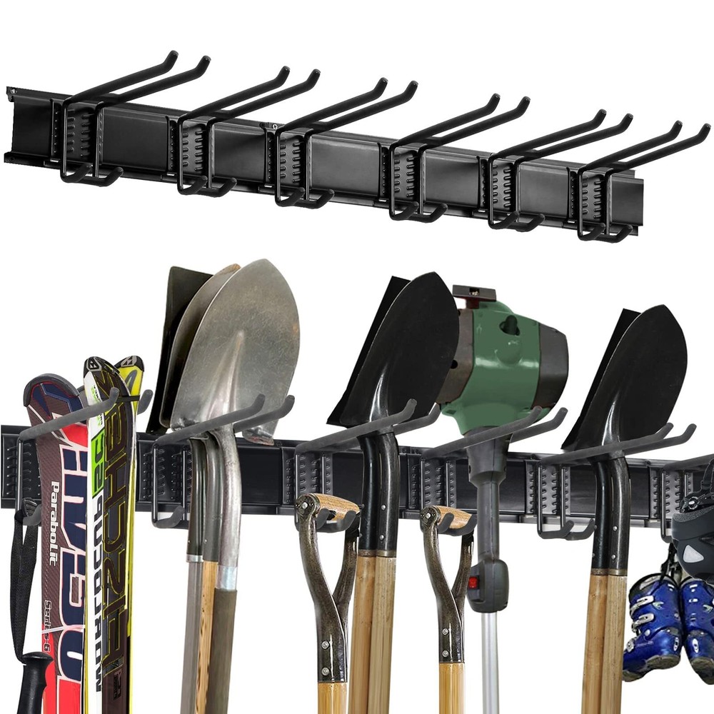 Heavy Duty Wall Mount Garage Garden Tool Storage Rack Organizer