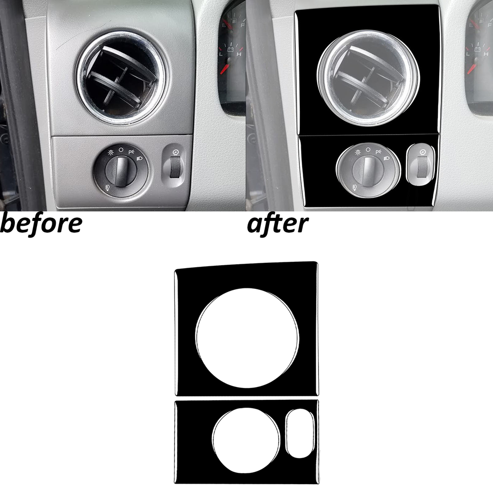 Glossy Piano Black Dashboard Trim Driver Side for Ford F-150 FX4 2004-2008