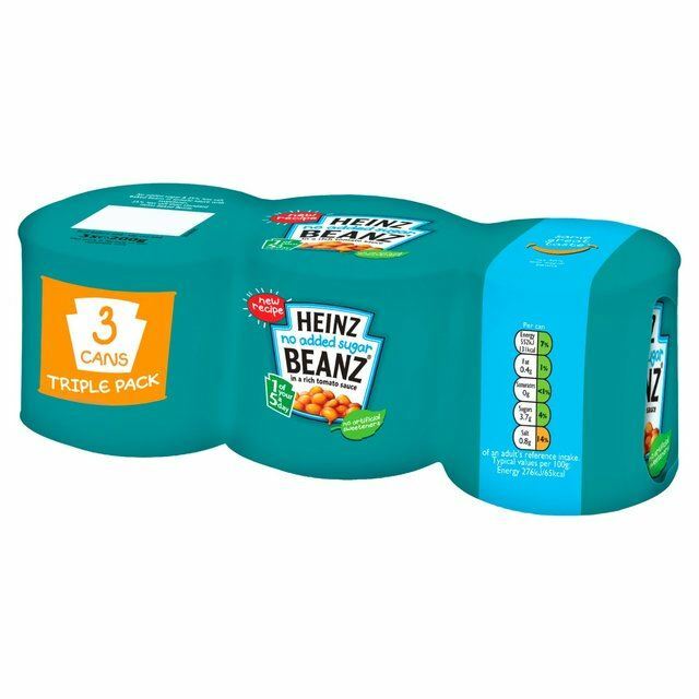 Heinz Beanz No Added Sugar - 3 x 200g (1.32lbs)