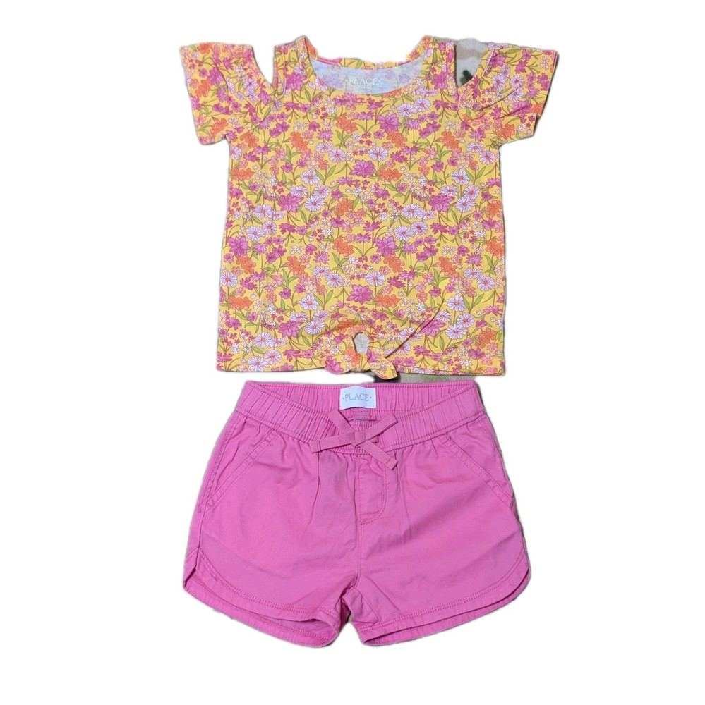 3T Children's Place Cute Shorts Outfit 2PC Toddler Girl Summer Clothes