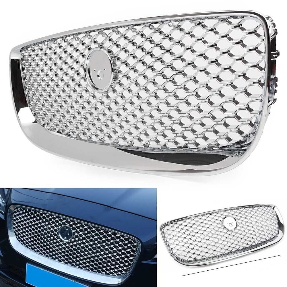 Honeycombe Style Mesh Front Bumper Grille For Jaguar XJ 16-2020 Car