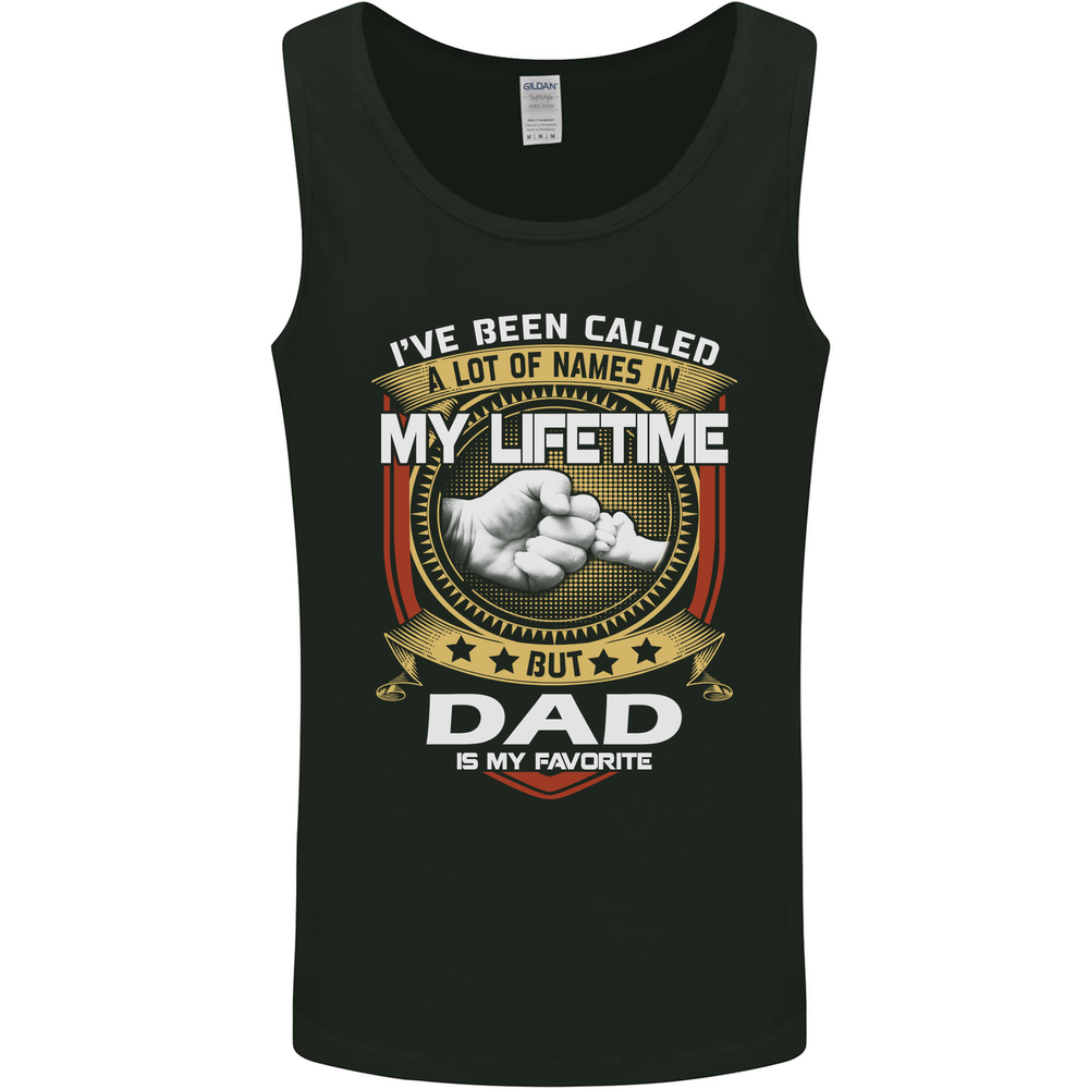 Dad Is My Favourite Funny Fathers Day Mens Vest Tank Top