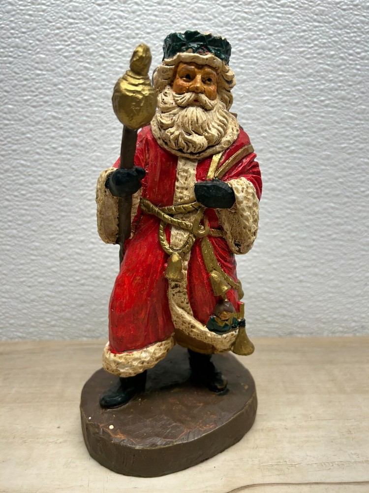 Vtg 1980s Old World Santa Figurines Collection Hand Painted Resin Figurine