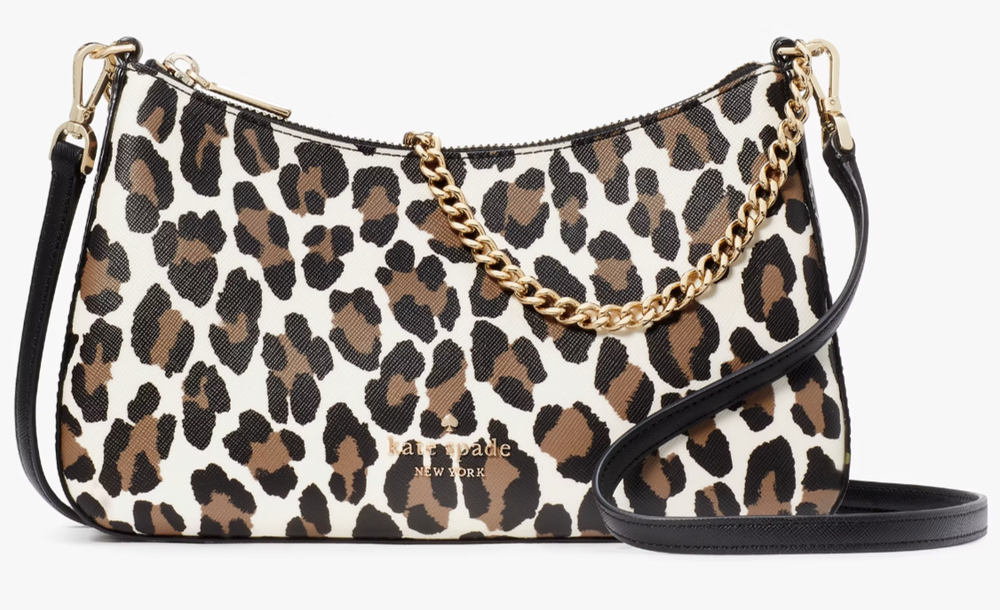 Kate Spade Madison Leopard Medium Convertible Crossbody KH460 Cheetah Leopardo F