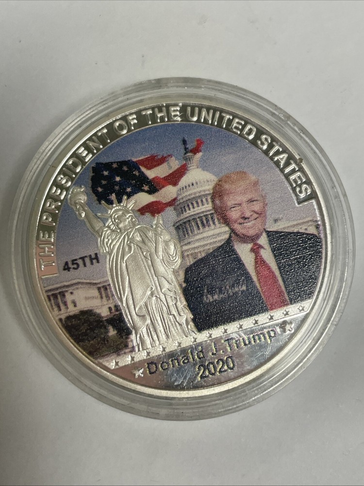 Donald Trump Silver Plated Coin Us 45th President Challenge Metal Coins for Gift