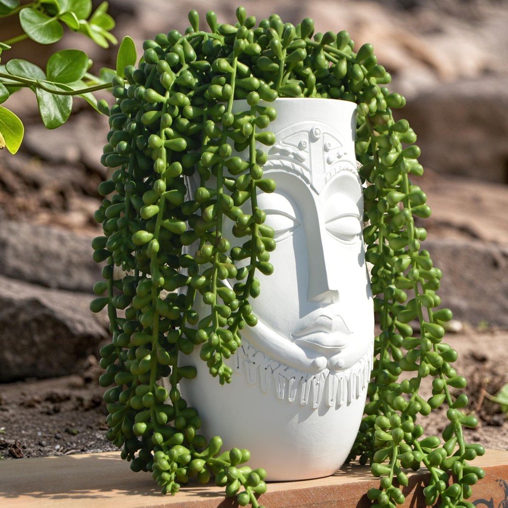 Unique Face Planter Plant Pots Calm Head Planters for Indoor Plants Flower Po...