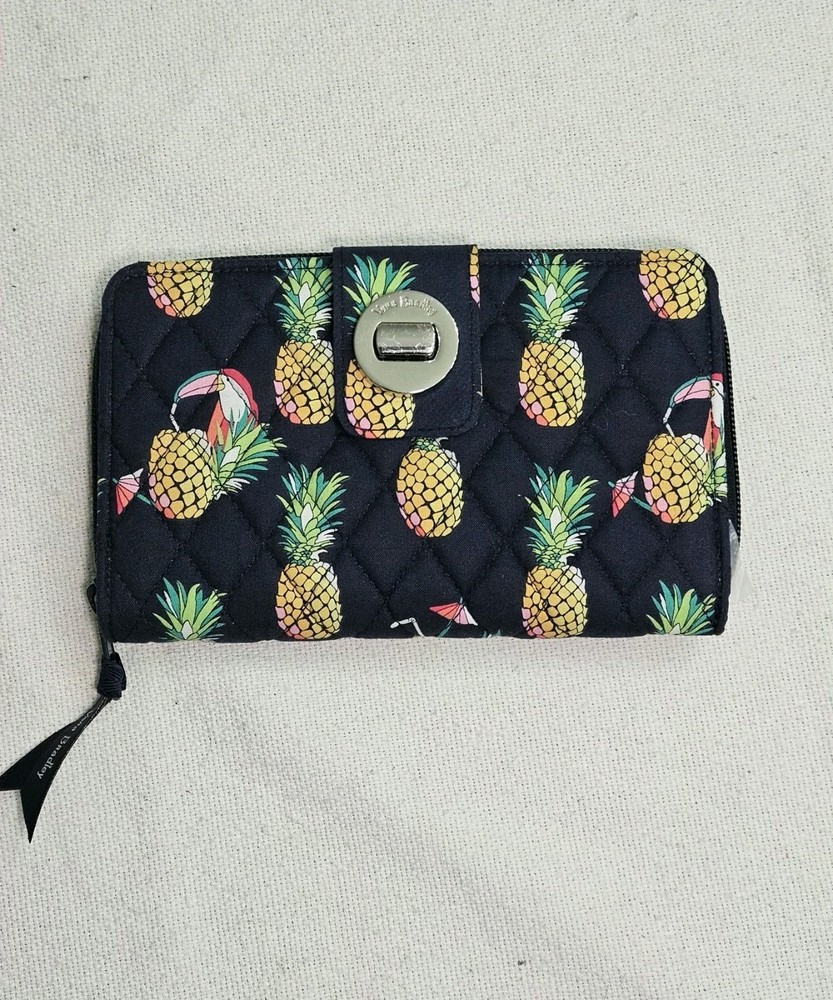 Vera Bradley TOUCAN PARTY RFID Turnlock Wallet NWOT *Read Description *