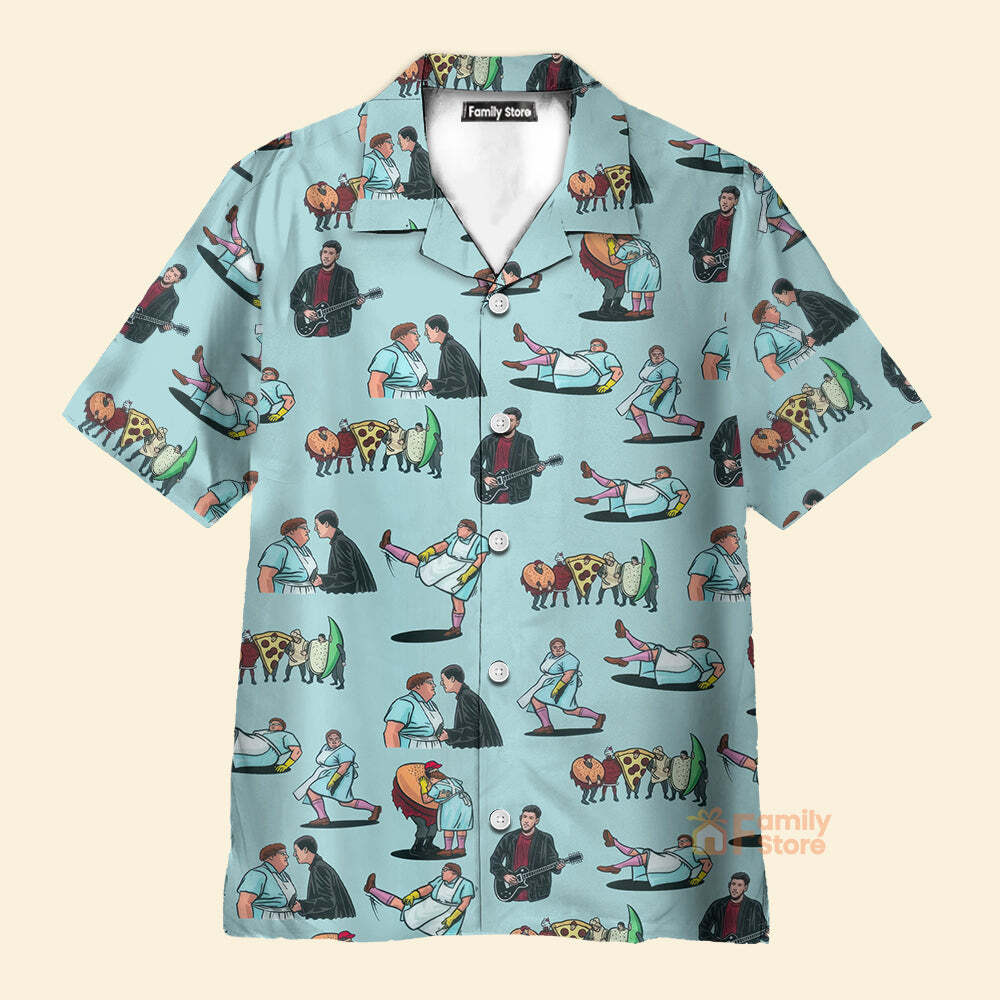 Lunch Lady Land Snl Pattern Hawaiian Shirt For Men US Size Summer Style NEW