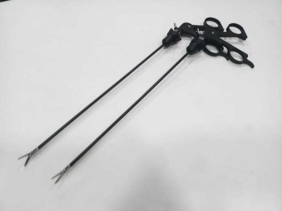 Laparoscopic Reusable Straight Curved Scissors 5mm Endoscopy 2Pc Set