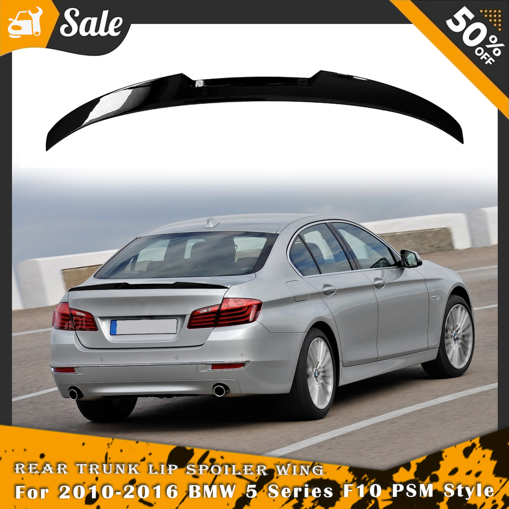 BMW 5 Series F10 M4 Style Glossy Black Trunk Spoiler 2010-2016