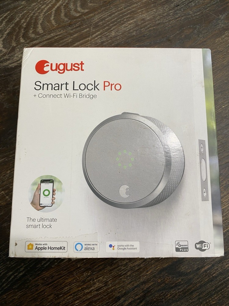 August Smart Lock Pro + Connect Wi-Fi Bridge in Silver ASL-03 & AC-R1  