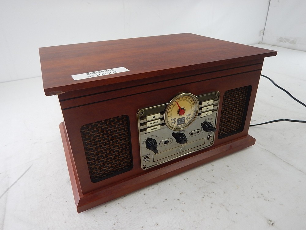 Victrola 6-in-1 Bluetooth Record Player with CD Cassette Radio and USB Playback