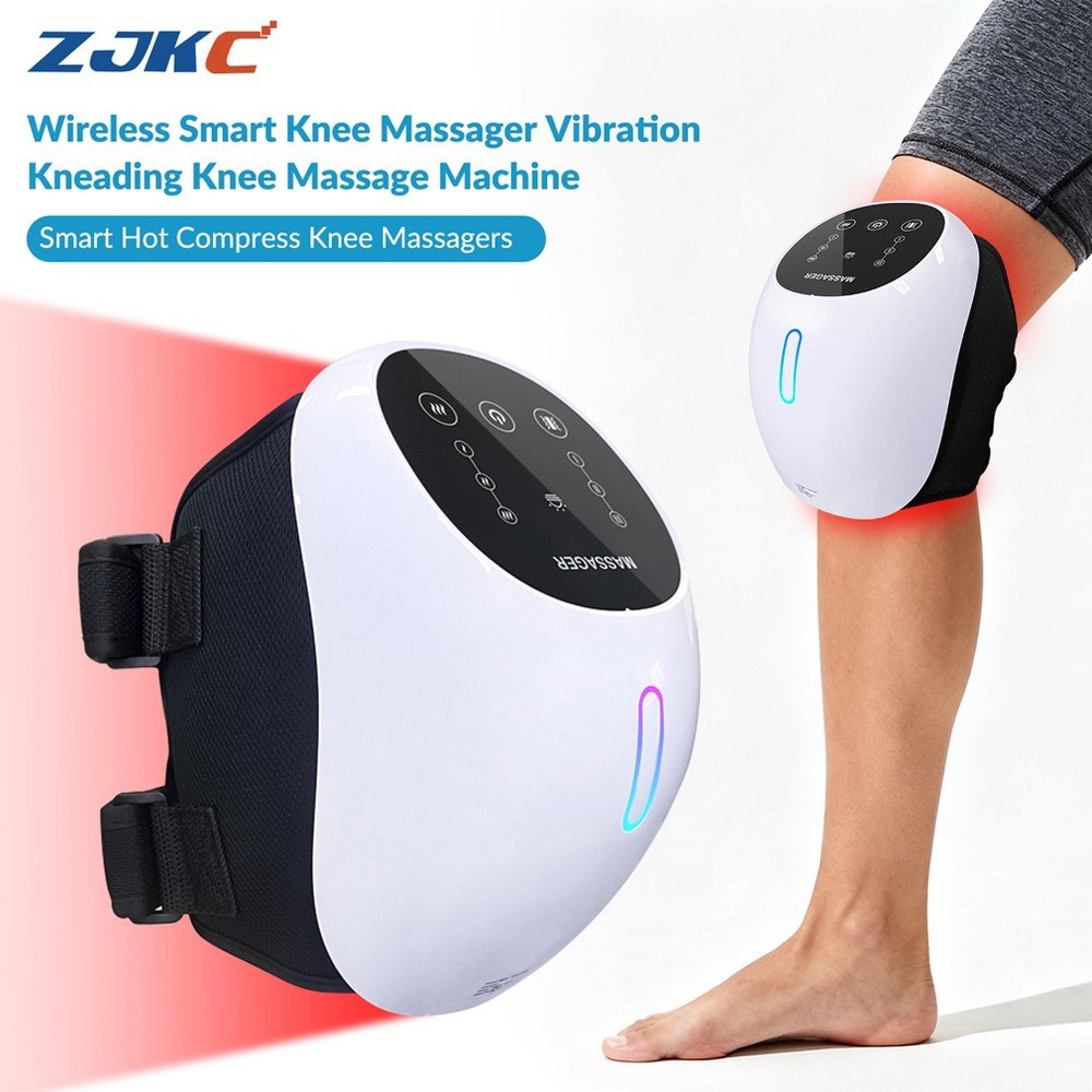 Cordless Knee Massager Heated Vibration Therapy W/ LED Screen Gift