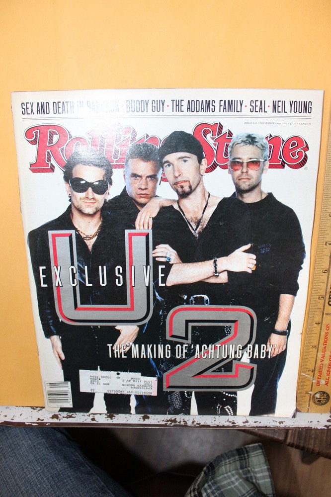 1991 Rolling Stone Magazine U2 Buddy Guy Addams Family Neil Young Seal Bangkok