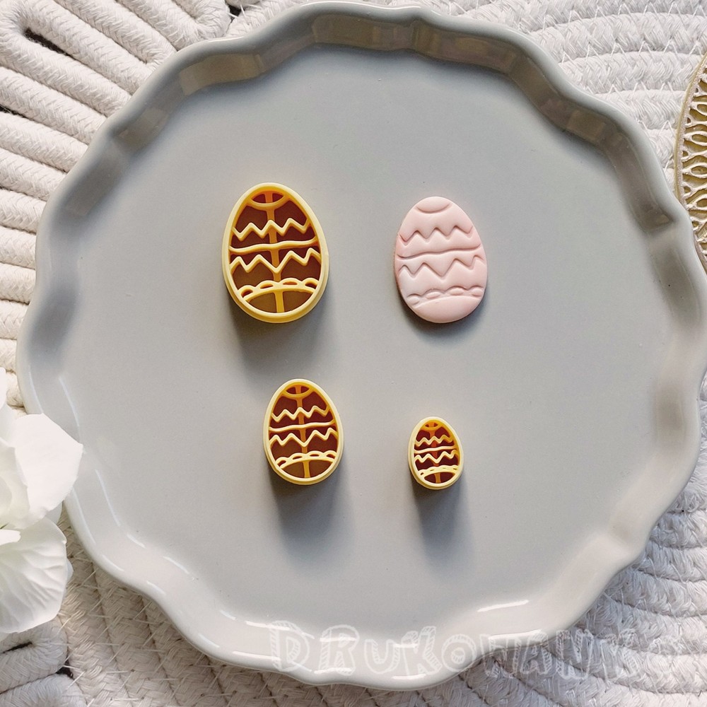 Easter Egg Holiday Chicken 2 Polymer Clay Cutter For Earring Jewelry Making