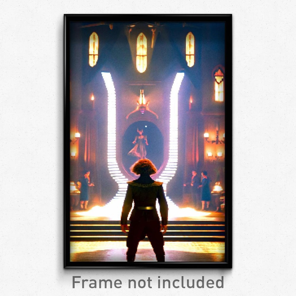 8 Bit Psychedelic Pixel Art Poster - Notable Menagerie Trippy Video Game Print