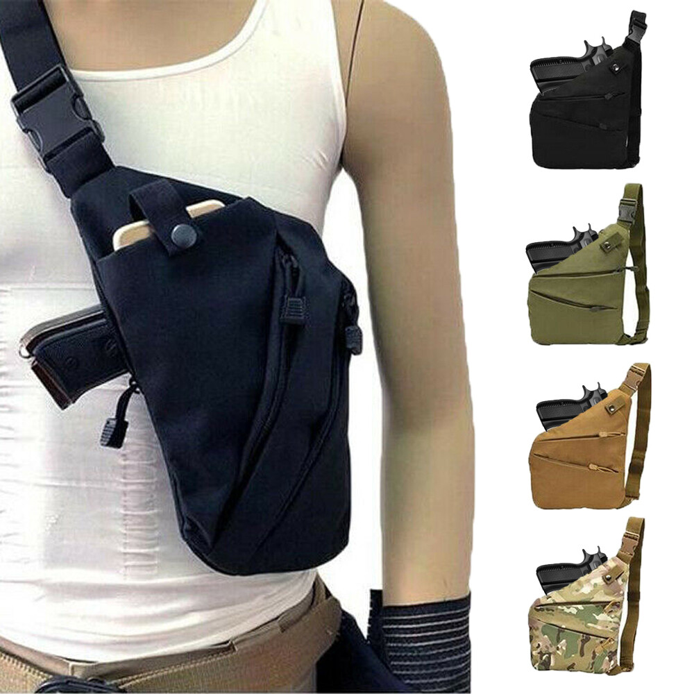 Tactical Shoulder Sling Pistol Pouch Chest Pack Bag Concealed Carry Gun Holster