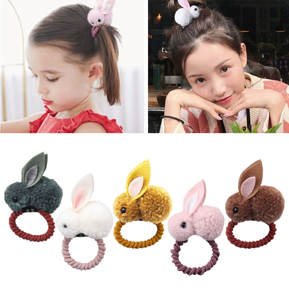 Girl Hair Tie Kids Accessories Rabbit Scrunchies for Girls Child