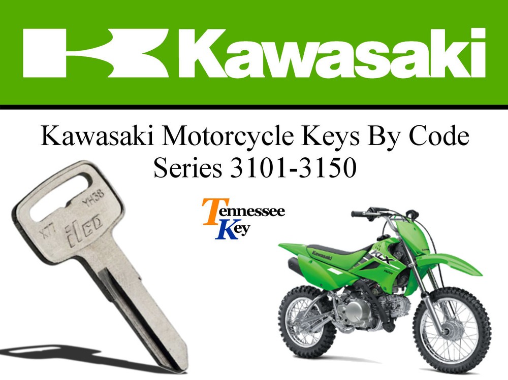 Kawasaki Teryx Mule UTV Ridge Key Code Series 3101-3150 Replacement Keys
