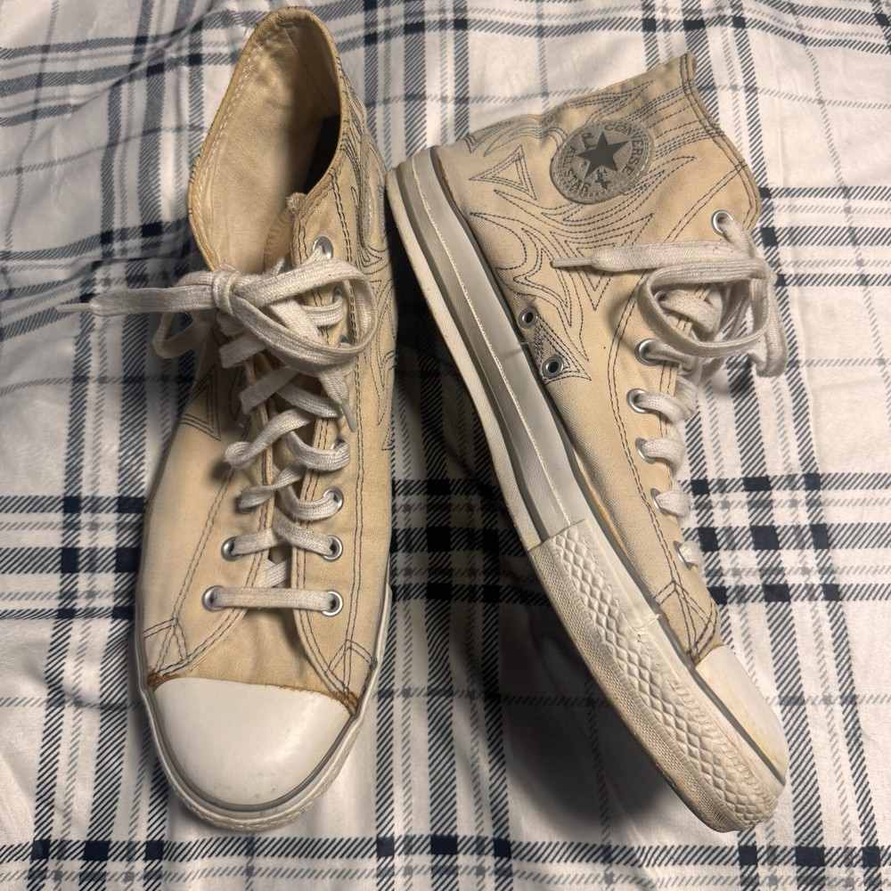 Men’s Customizable Tan High Top Converse size 13 - DIY Color Your Design