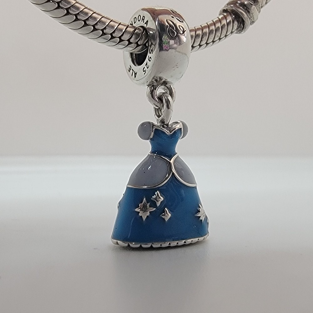 New Pandora Authentic  Disney Cinderella Dress Dangle Charm