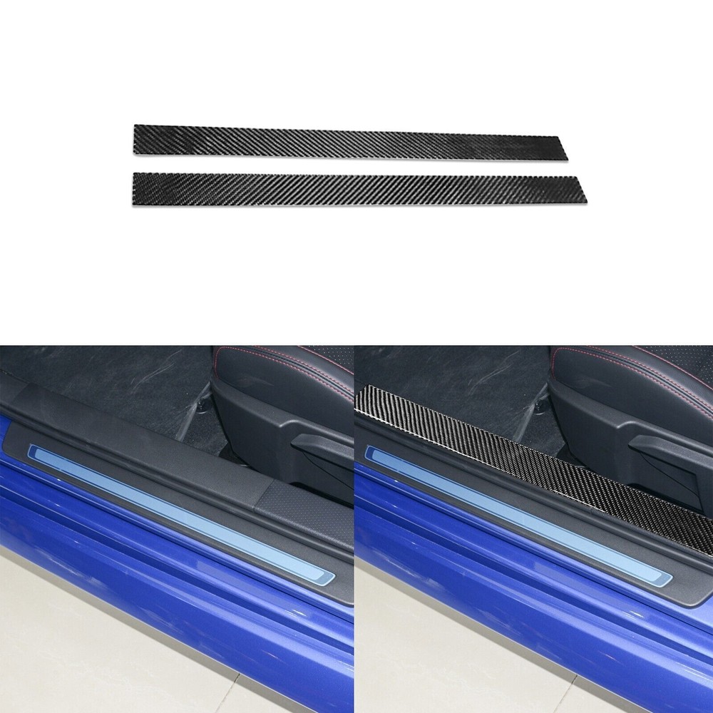Real Carbon Fibe Interior Door Sill Scuff Guard Cover For Subaru BRZ GR86 22-24
