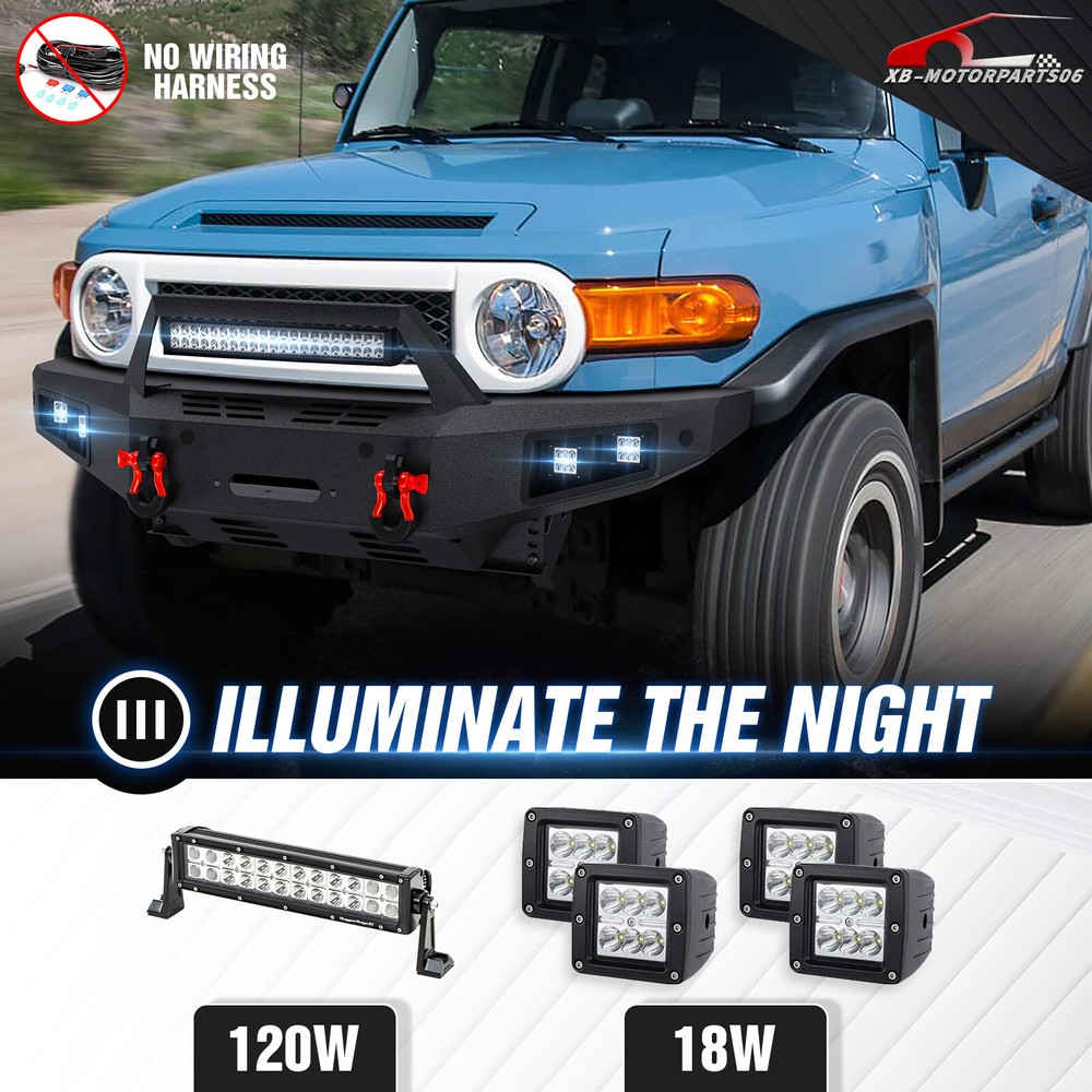 2007-2014 Toyota FJ Cruiser Front/Rear Bumper with 9500LB D-Rings