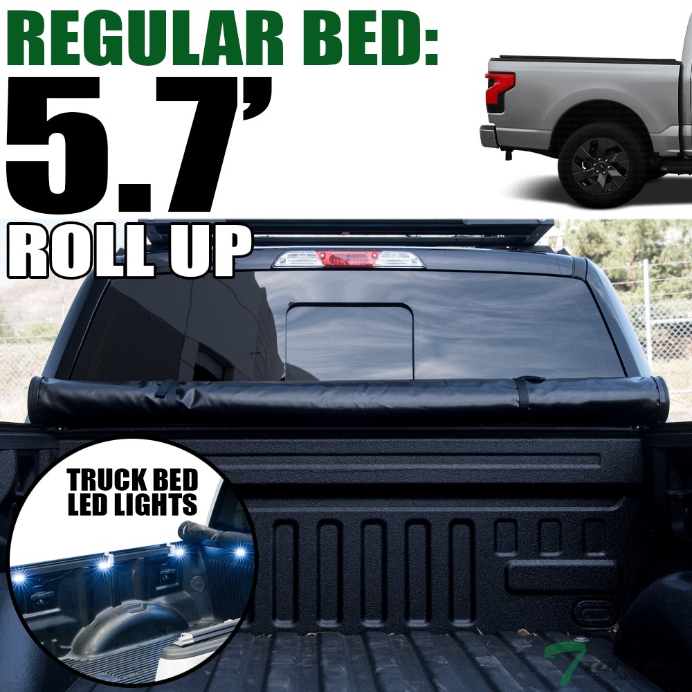 TLAPS For 2015/2022-2026 F150/Lightning 5.5 Ft Bed Lock & Roll Tonneau Cover+LED