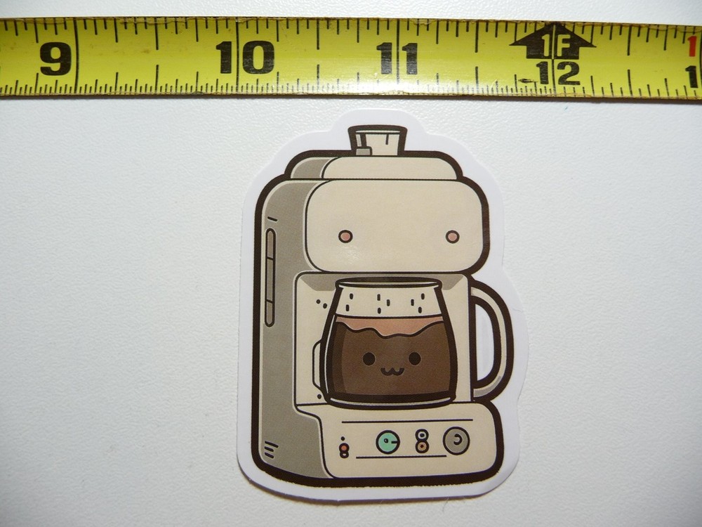 Wake Up Coffee Maker Decal Sticker for Morning Brew Fun
